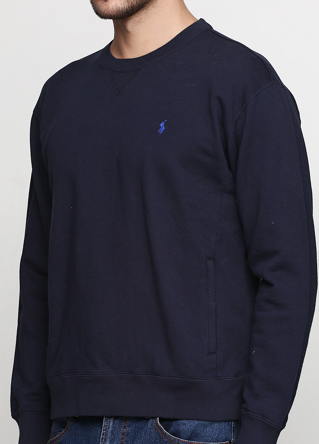 Свитшот Ralph Lauren - крой логотип темно-синий кэжуал - (87791894)