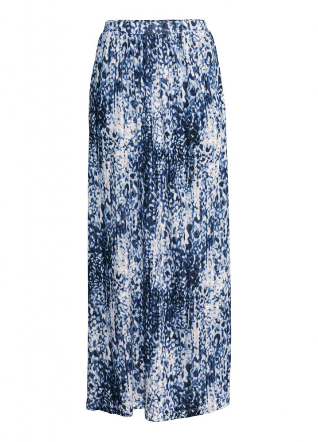Темно-синяя кэжуал с абстрактным узором юбка H&M