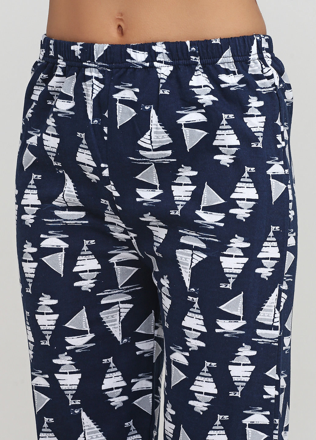 Синяя всесезон пижама (лонгслив, брюки) лонгслив + брюки Ceylan
