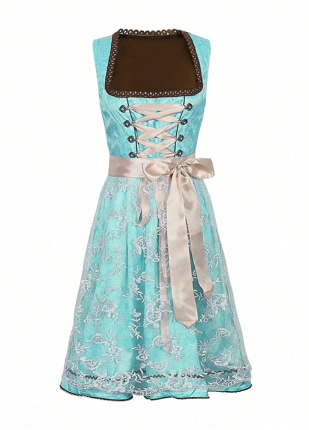 Мятный летний комплект (сарафан, фартук) SHEIN