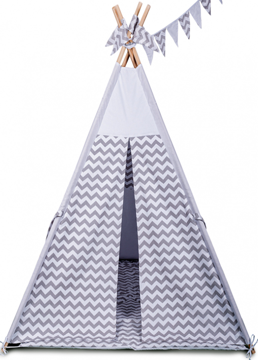 Детская игровая палатка - вигвам домик для детей с матрасом и подушками (87473533-Т) Серый Francesco Marconi (238135758)