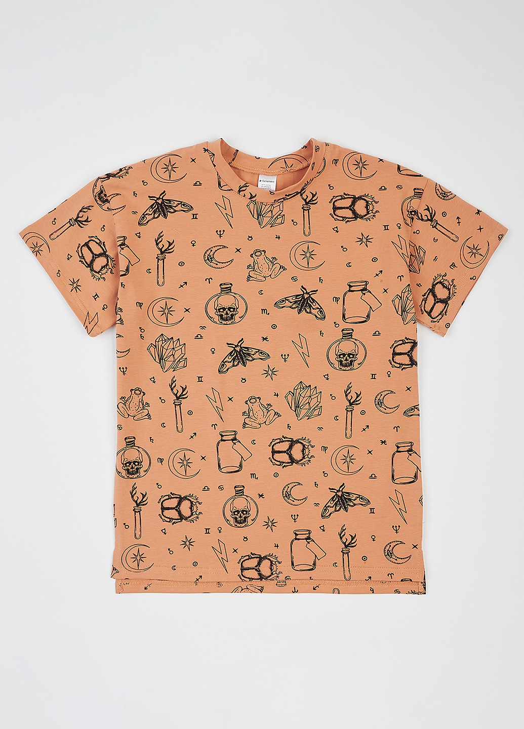 Коричневая летняя футболка Garnamama