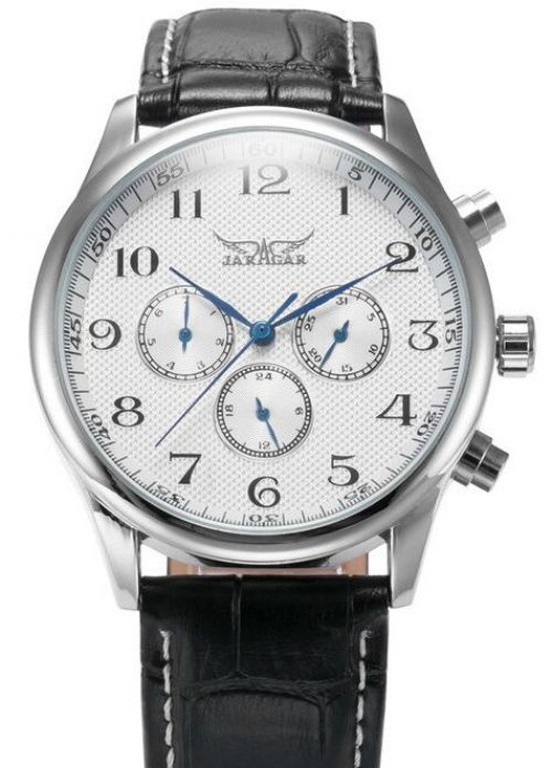 Мужские часы Elite White механические классические Jaragar (229041586)