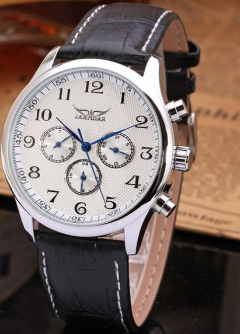 Мужские часы Elite White механические классические Jaragar (229041586)