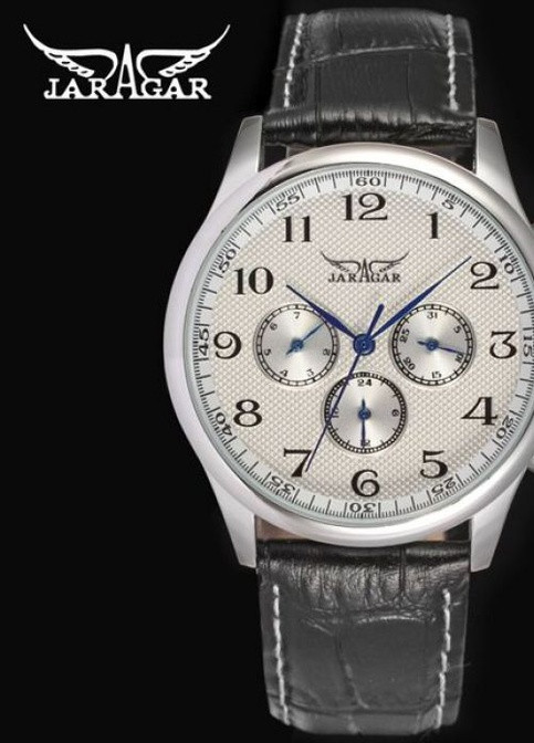 Мужские часы Elite White механические классические Jaragar (229041586)