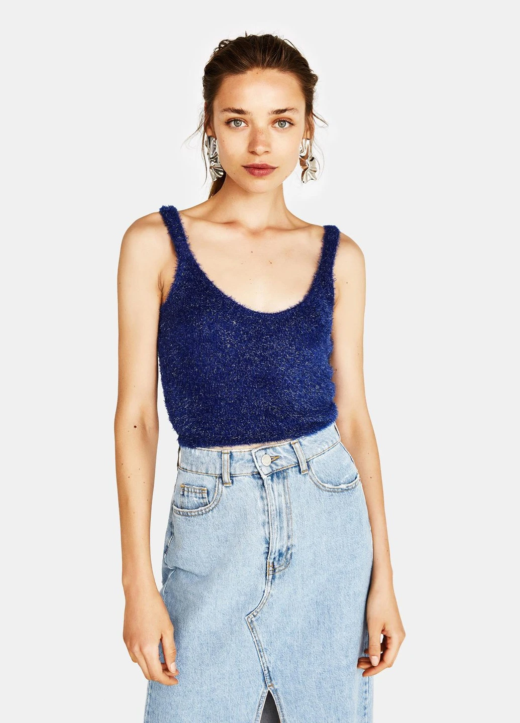 Топ літо,синій-сріблястий, Bershka (255170699)