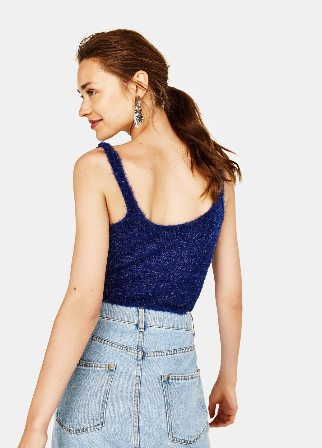 Топ літо,синій-сріблястий, Bershka (255170699)