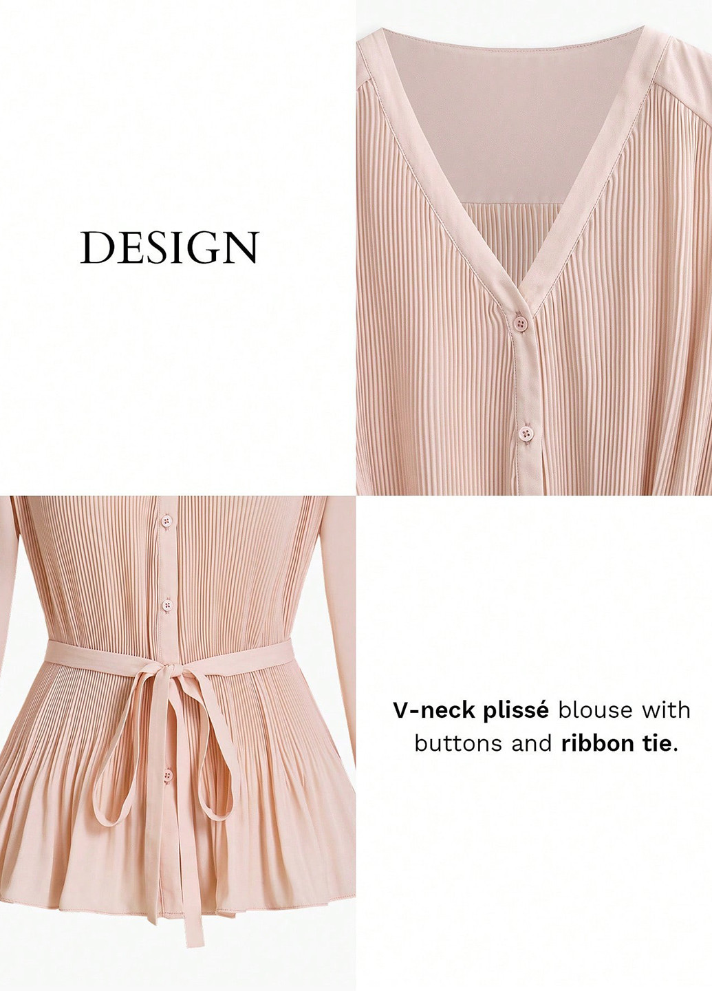 Светло-розовая блуза SHEIN