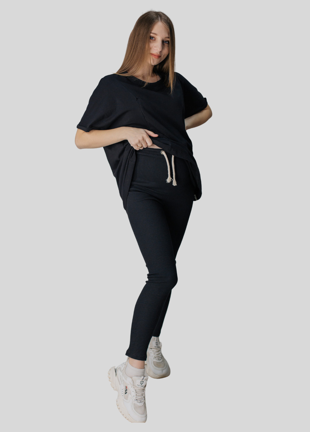 Комплект лосины для беременных и футболка оверсайз HN (252853530)