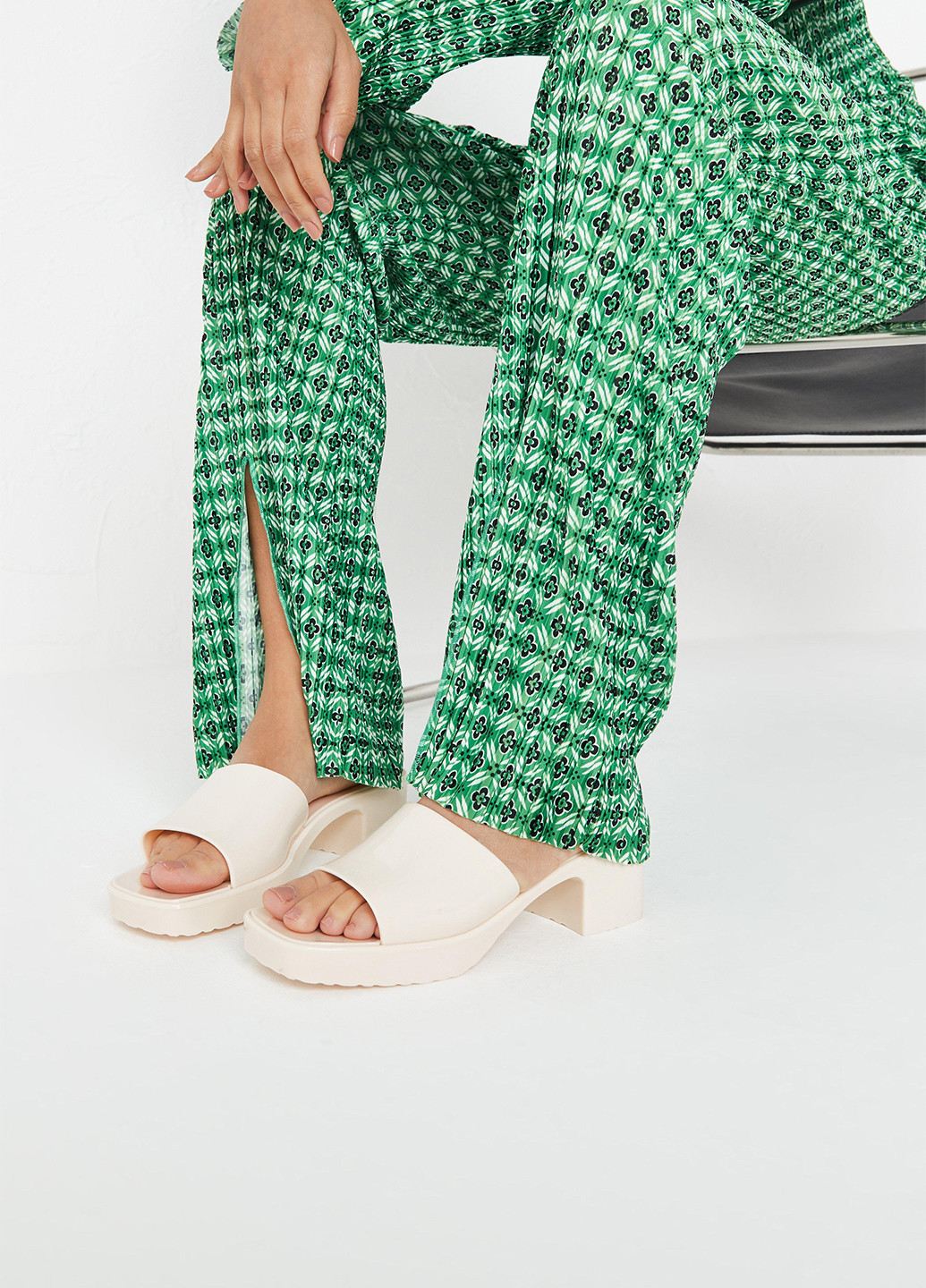 Зеленые кэжуал летние прямые брюки Missguided