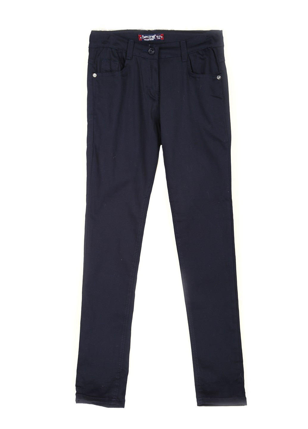 Темно-синие кэжуал демисезонные брюки Sercino