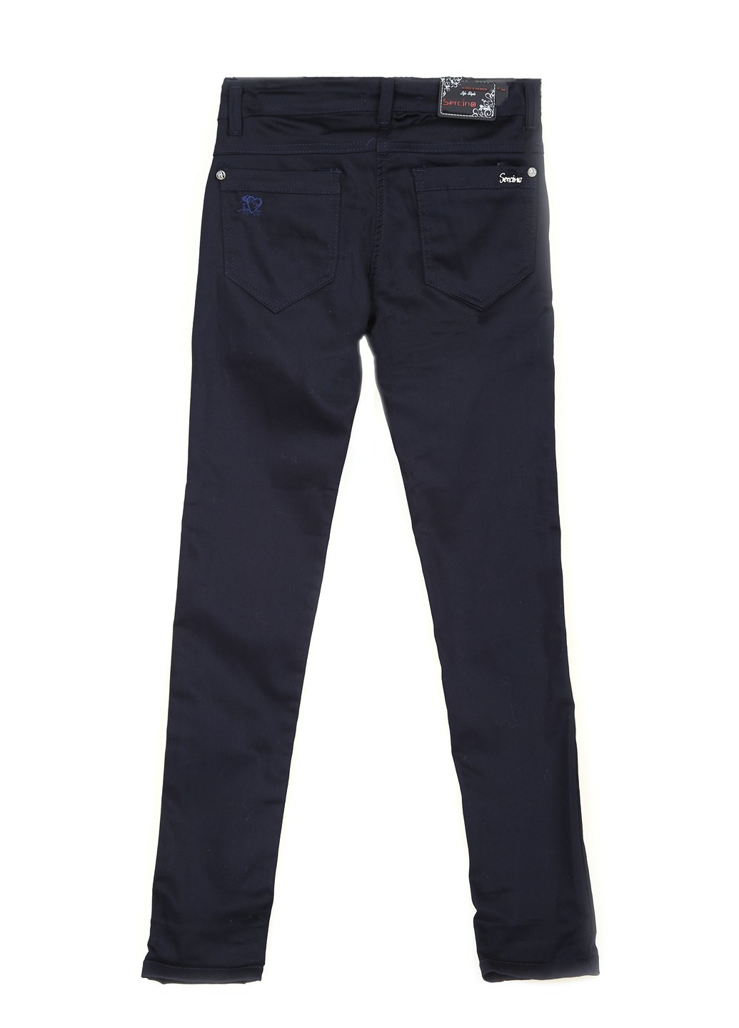 Темно-синие кэжуал демисезонные брюки Sercino