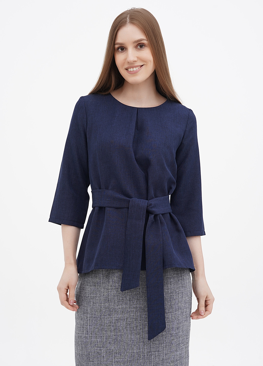 Темно-синя демісезонна блузка Rebecca Tatti