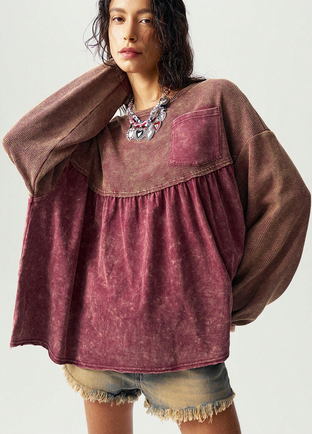 Комбінована блуза SHEIN