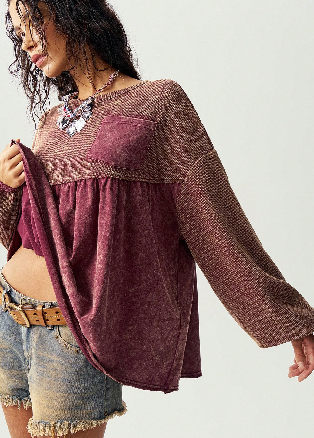 Комбінована блуза SHEIN