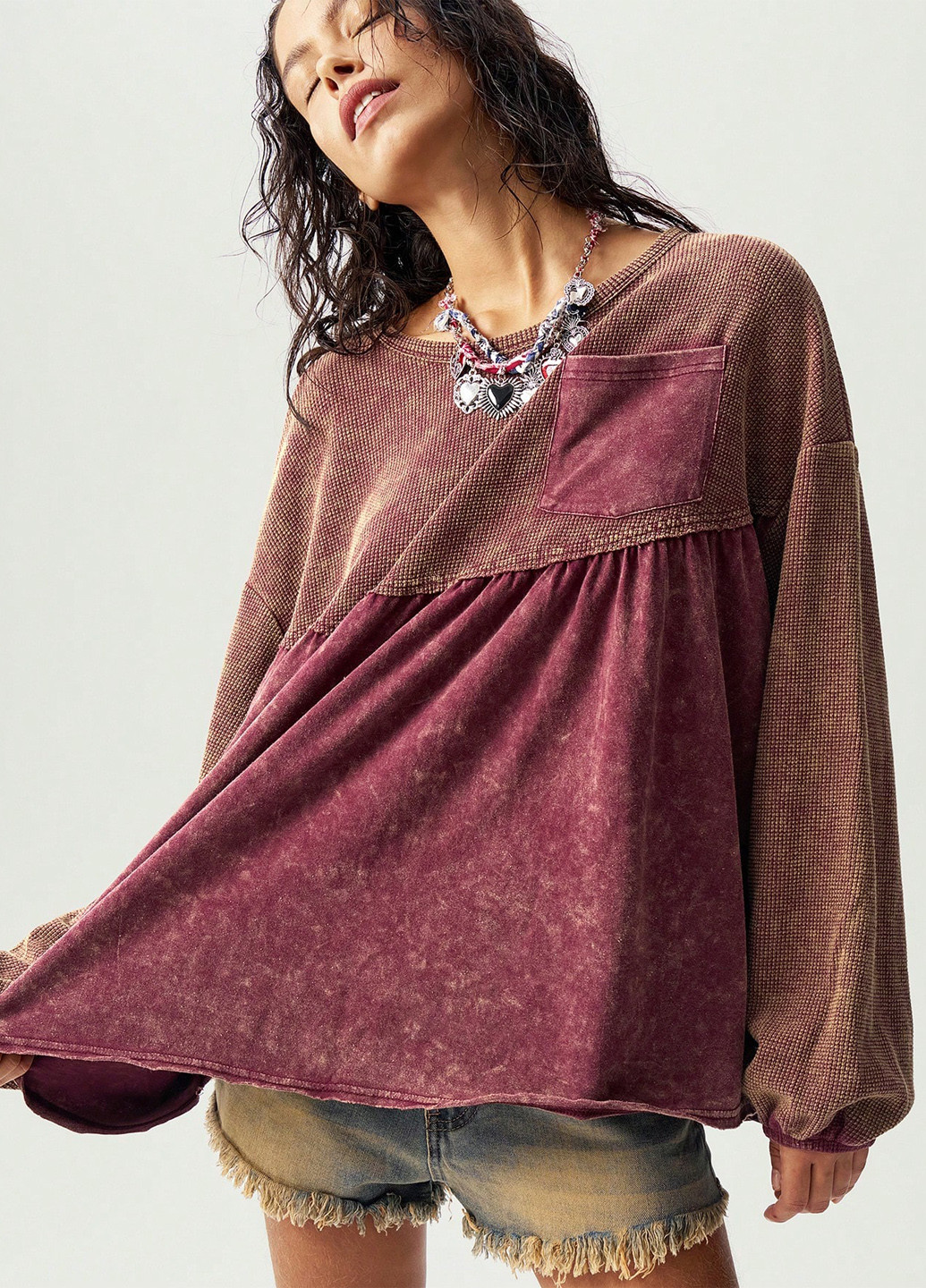 Комбінована блуза SHEIN