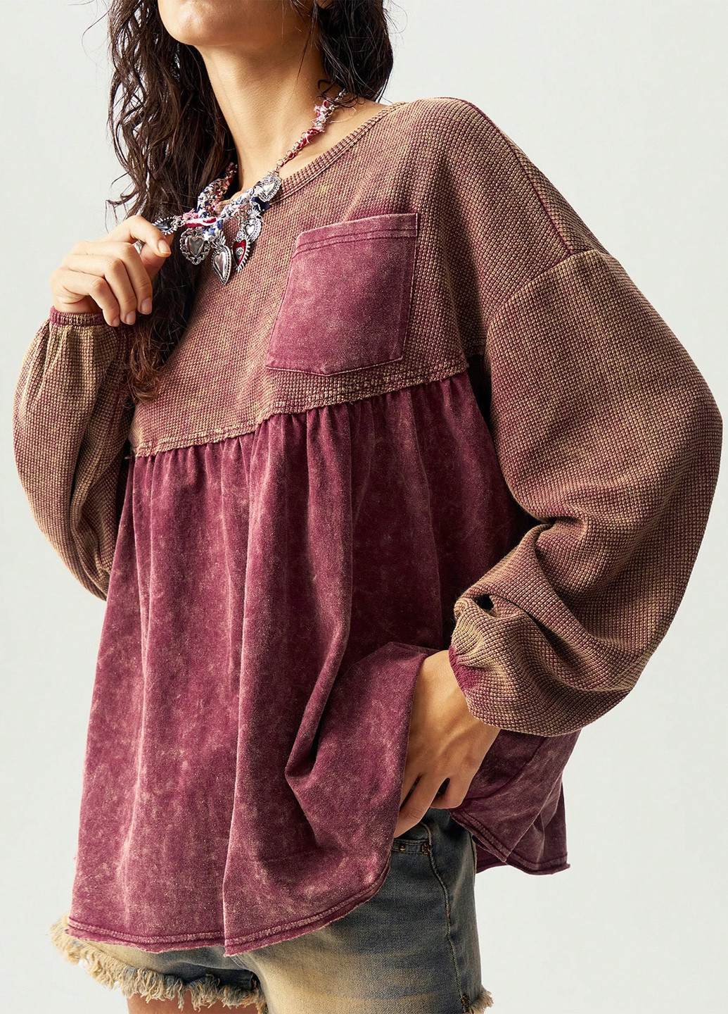 Комбінована блуза SHEIN