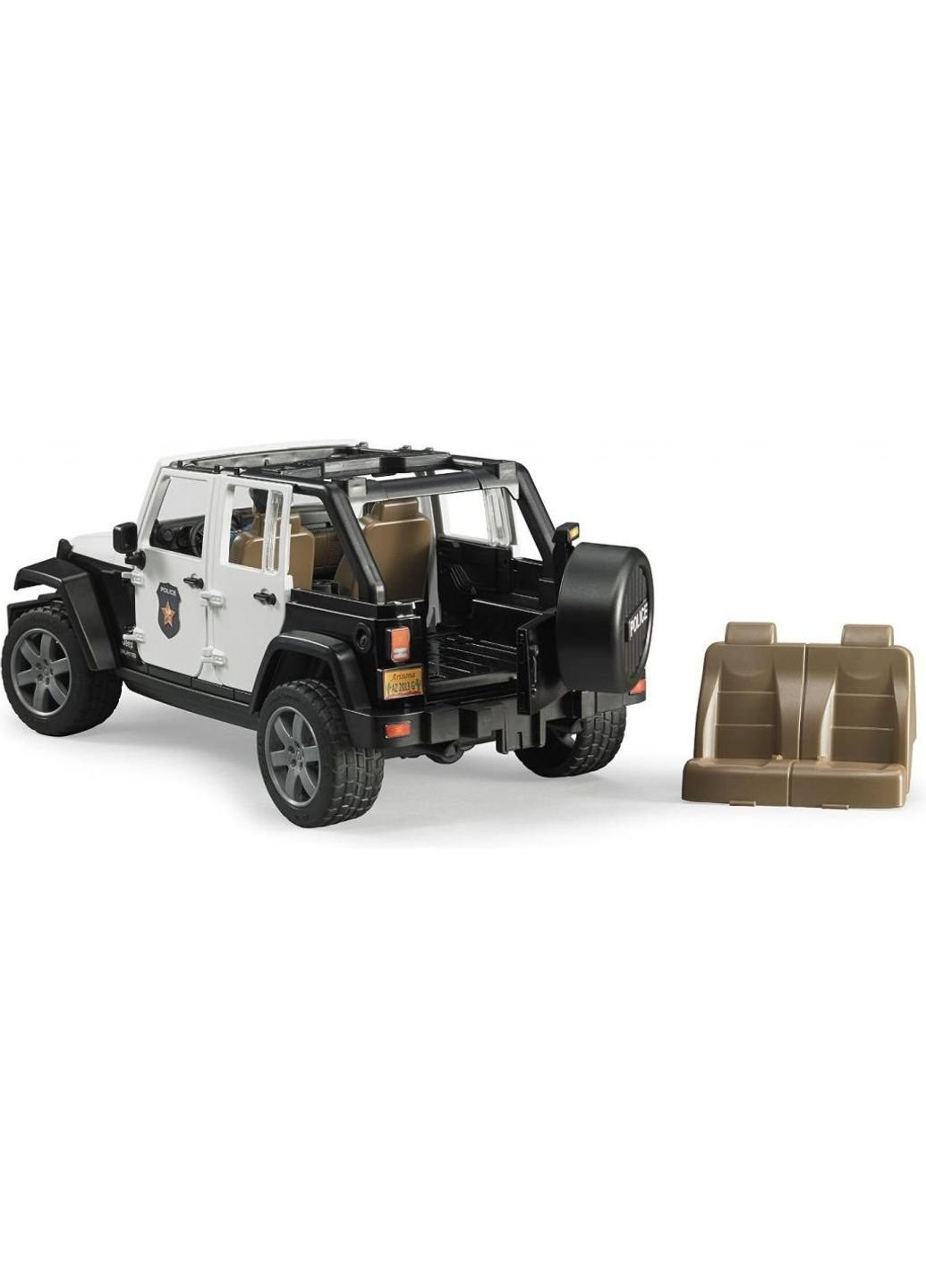 Спецтехніка Джип Wrangler Unlimited Rubicon Police + фігурка Bruder (252233638)