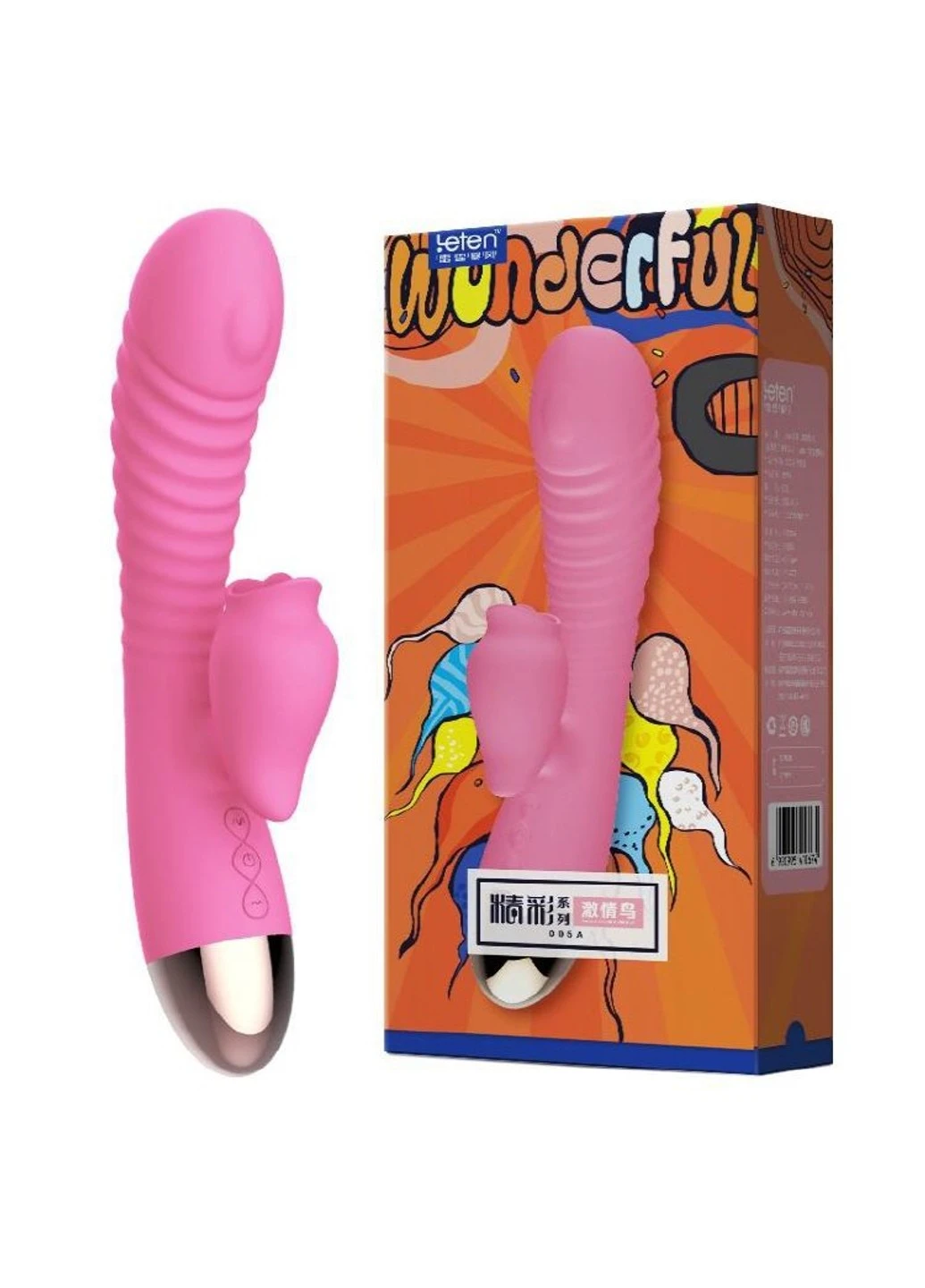 Вибратор-кролик с подогревом Wonderful Pink Leten (252639507)
