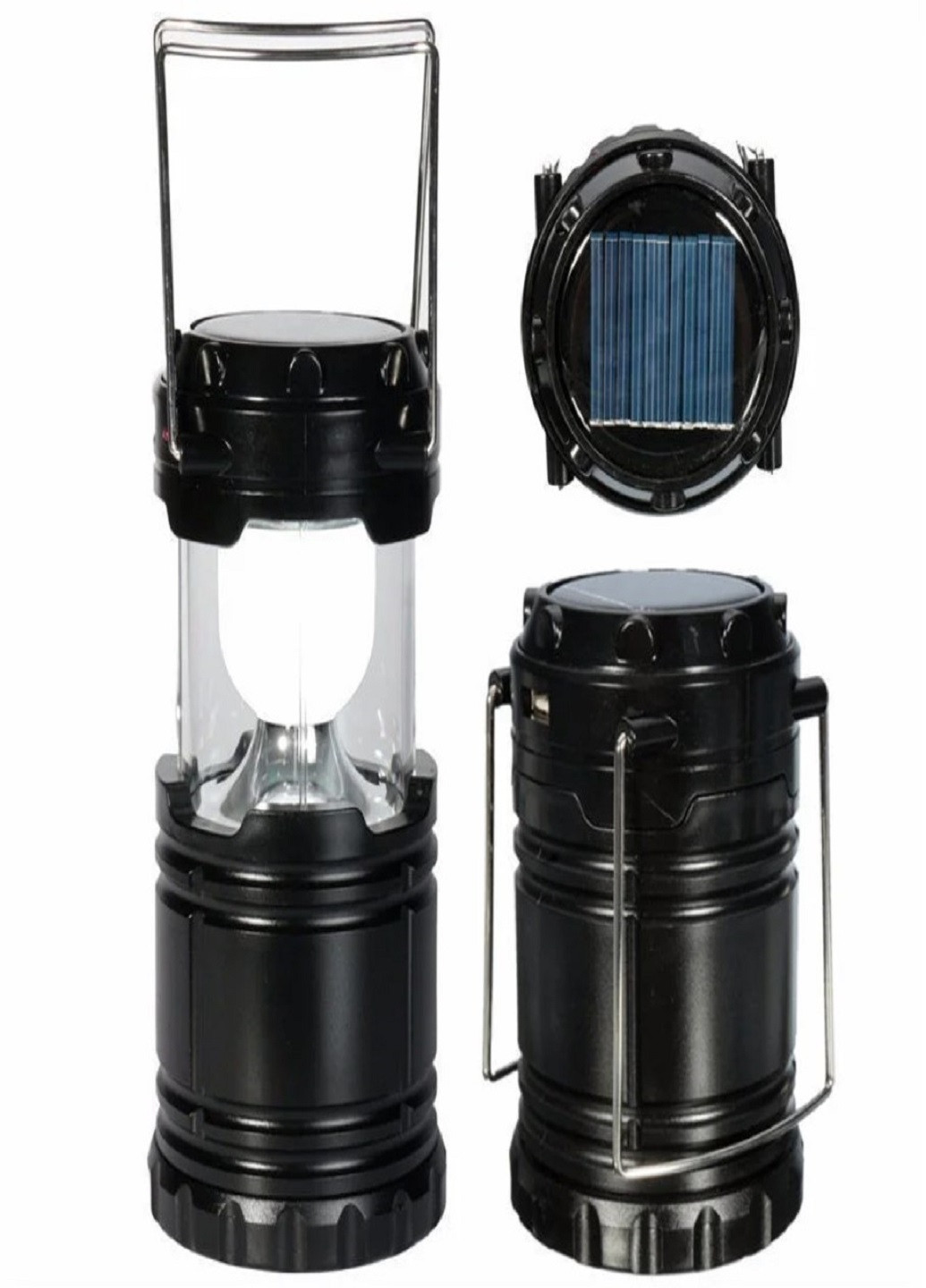 Кемпінгова Лампа G85 акумуляторна із сонячною панеллю Чорна VTech (252481178)