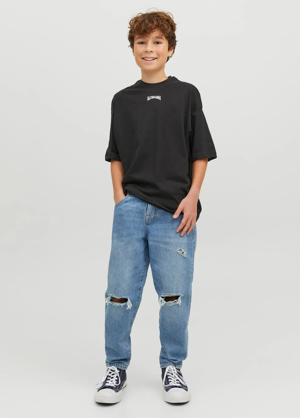 Чорна літня футболка Jack & Jones