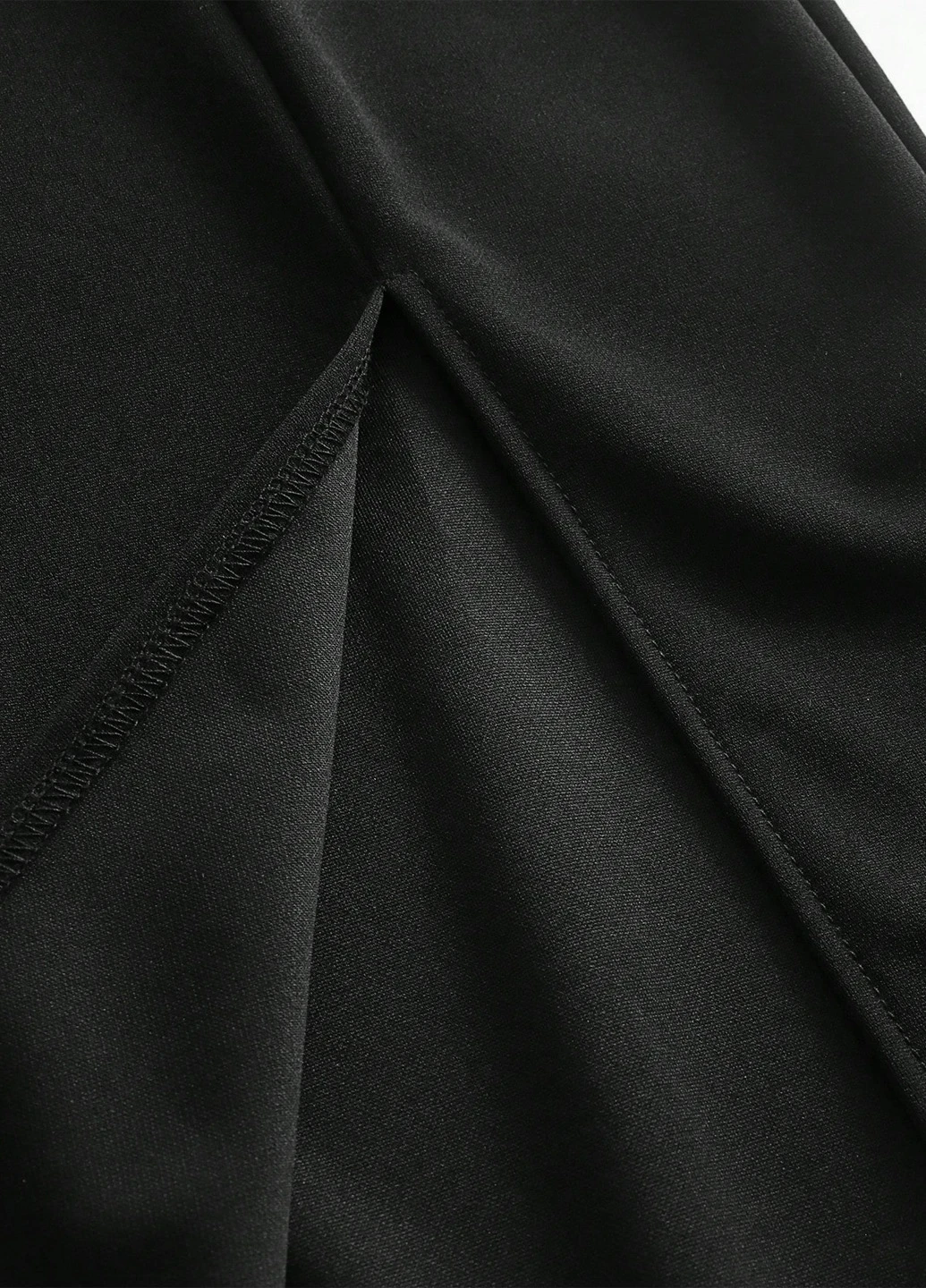 Черная офисная, кэжуал однотонная юбка SHEIN а-силуэта (трапеция)