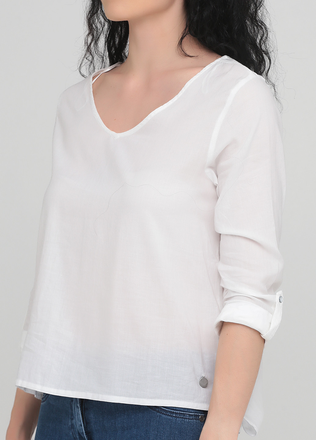 Белая демисезонная блуза Gina Benotti