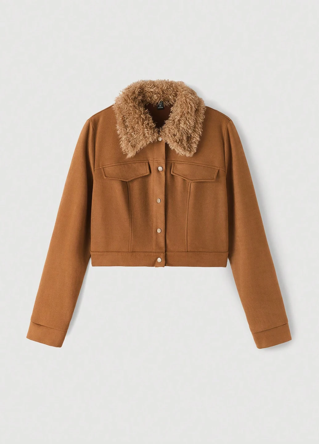 Коричневая демисезонная куртка SHEIN
