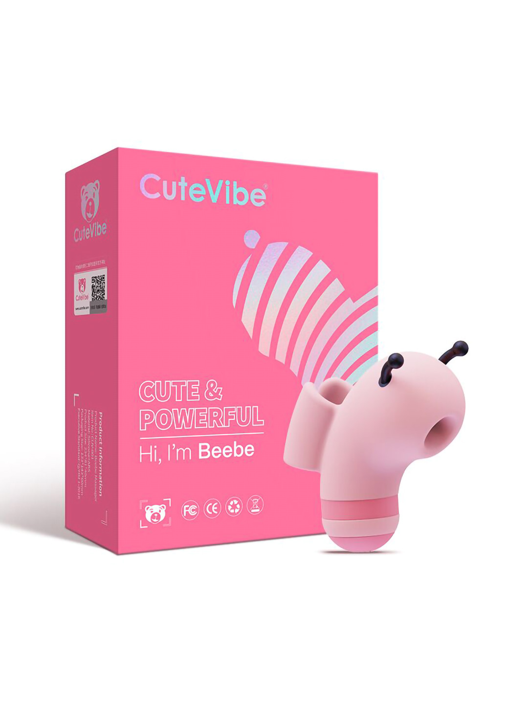 Вакуумный вибратор Beebe Pink Cute (254152430)