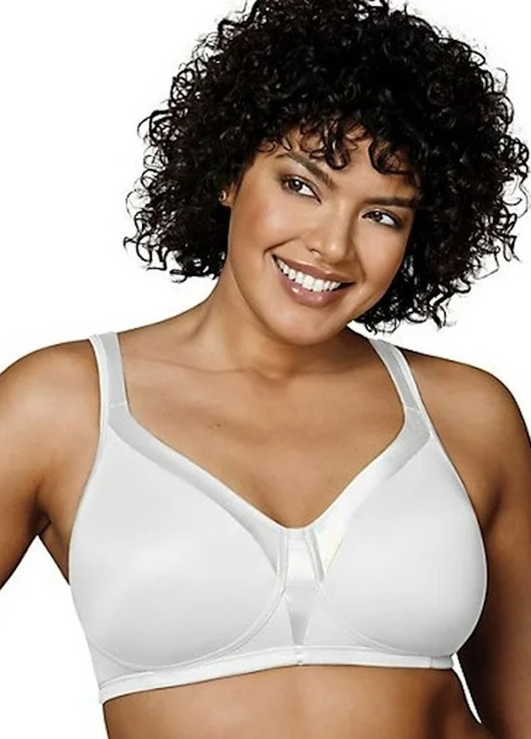 Белый минимайзер бюстгальтер Playtex без косточек нейлон, спандекс