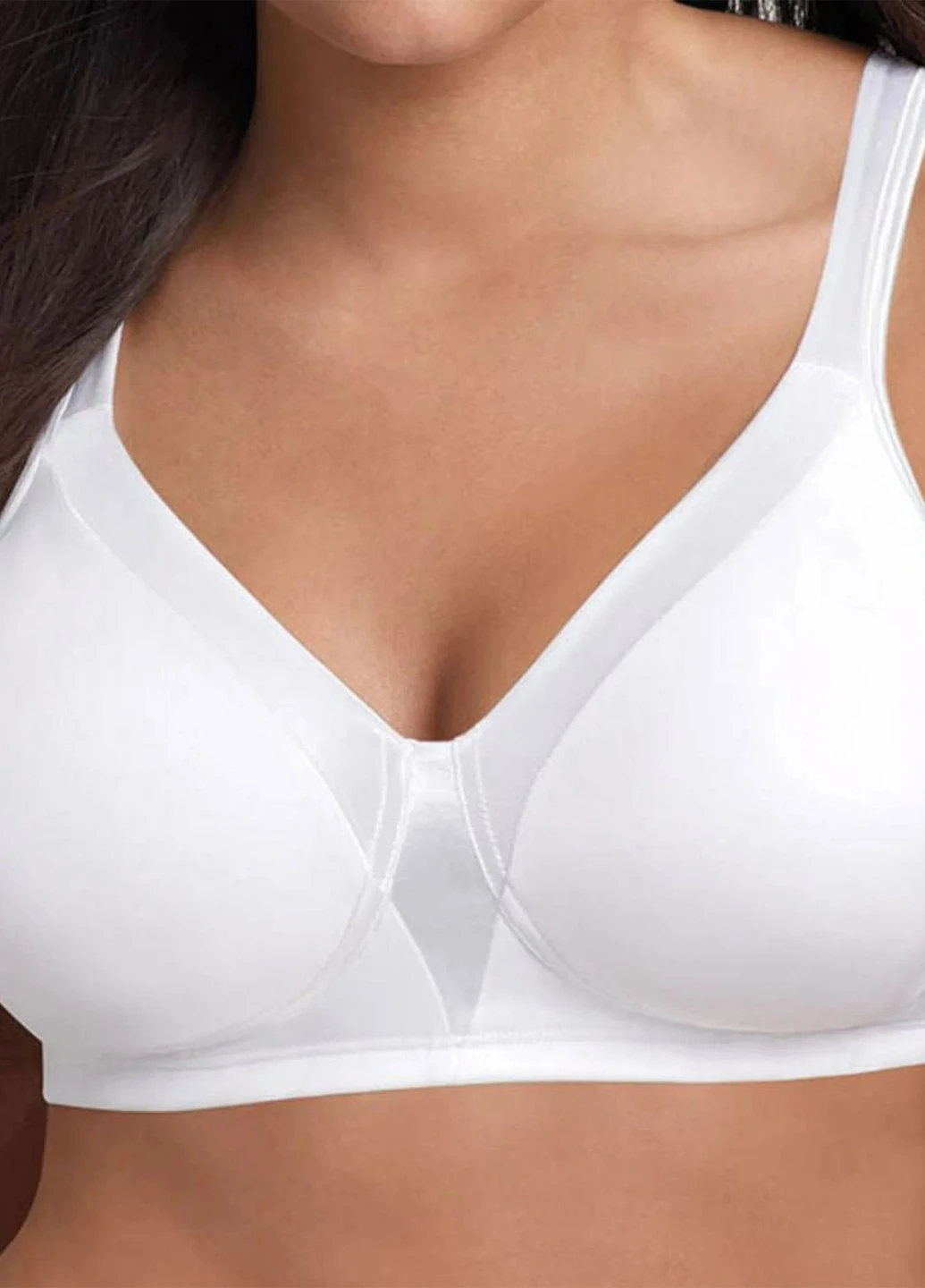 Белый минимайзер бюстгальтер Playtex без косточек нейлон, спандекс