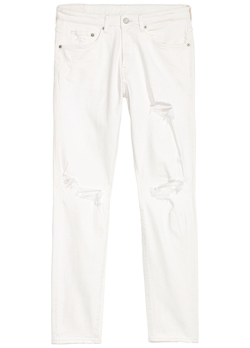 Джинси H&M завужені білі джинсові бавовна