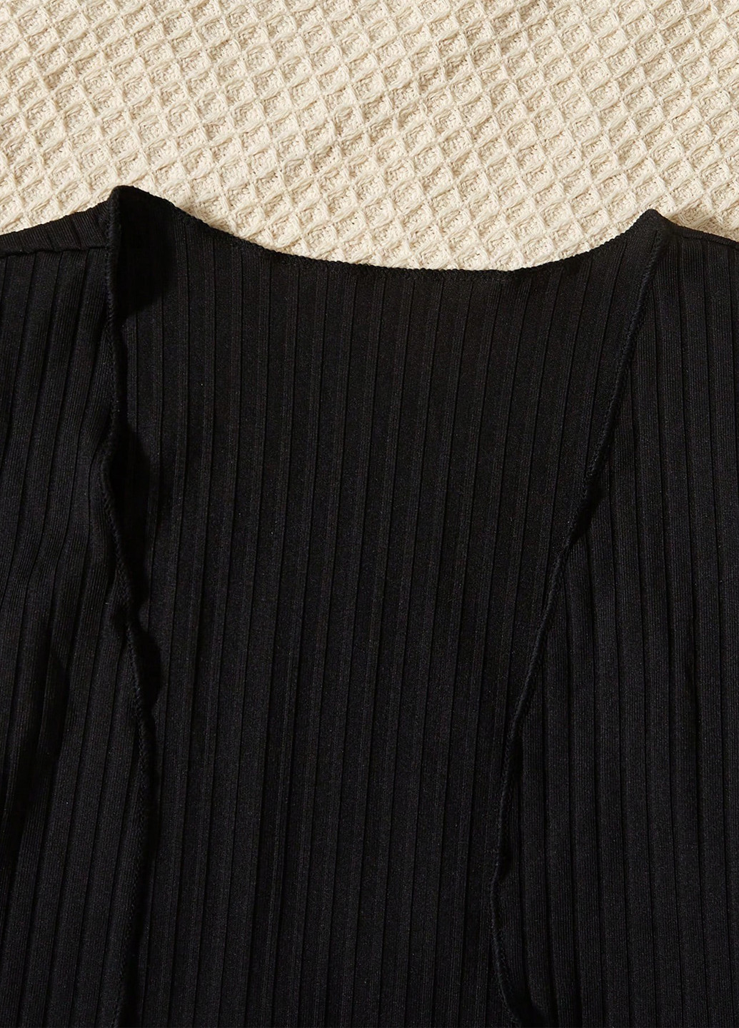 Черно-белый демисезонный костюм (кардиган, сарафан) с платьем SHEIN