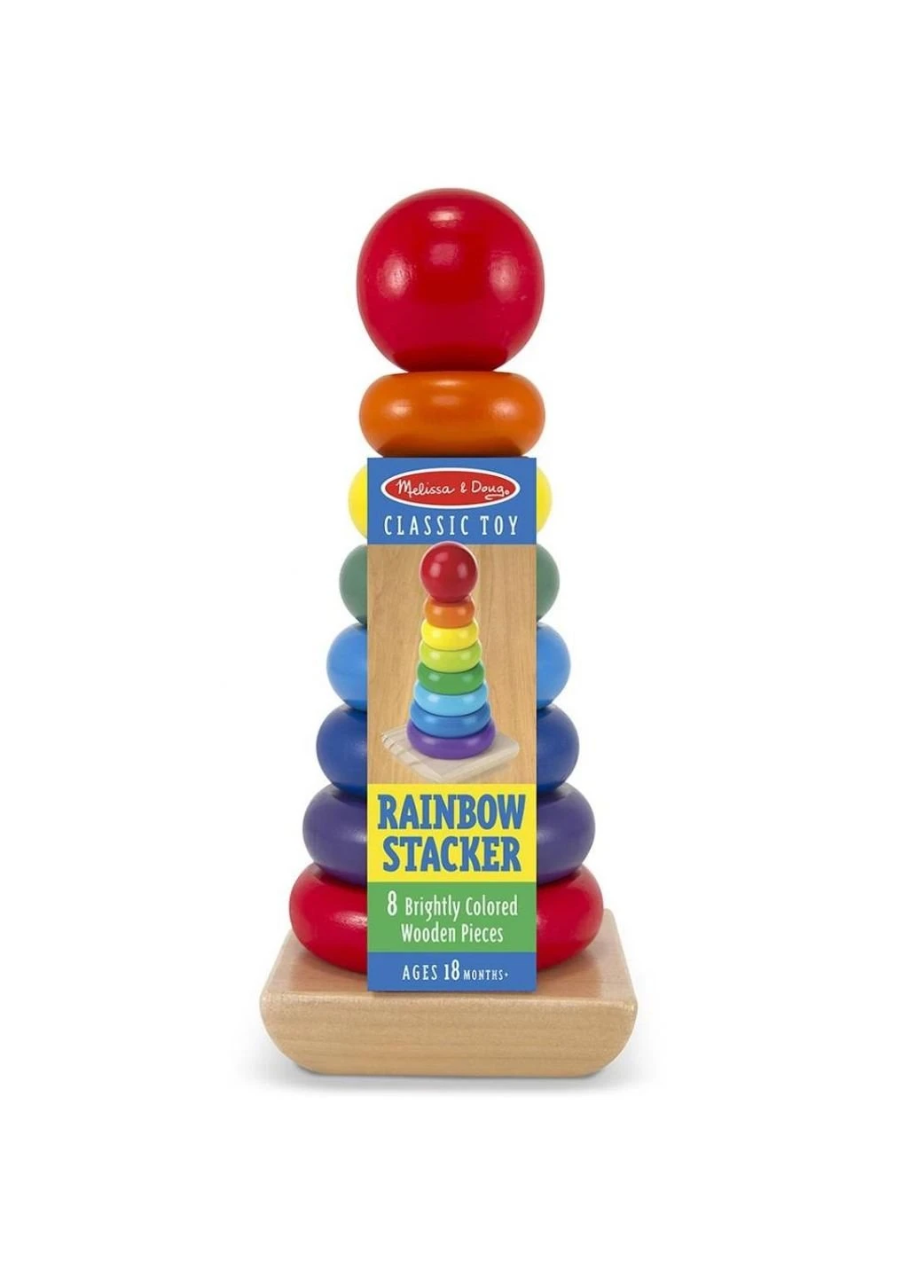 Розвиваюча іграшка Райдужна пірамідка (MD10576) Melissa&Doug (254072129)