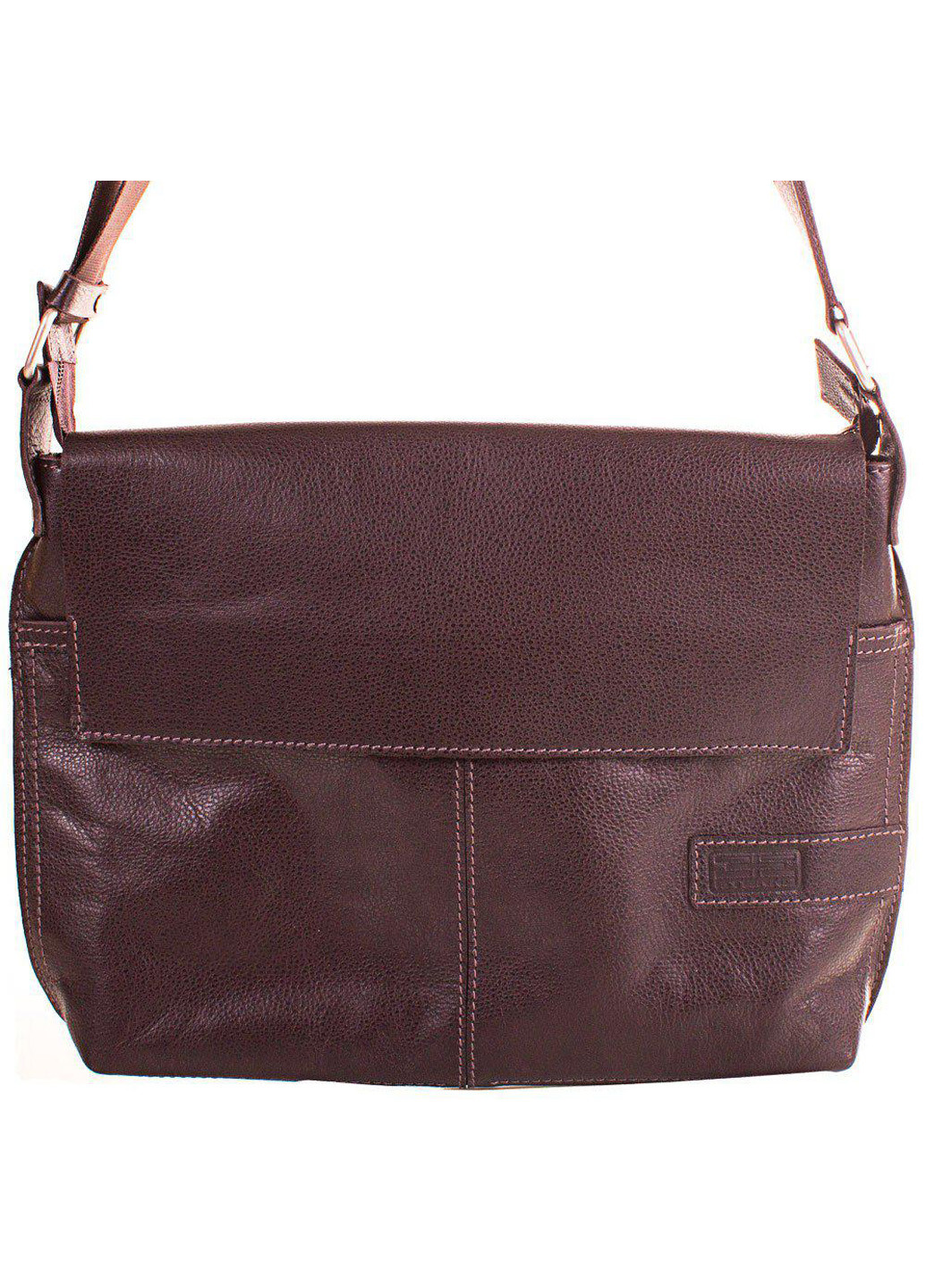 Мужская кожаная сумка-почтальонка 28,5х24,5х5,5 см Eterno (195705906)