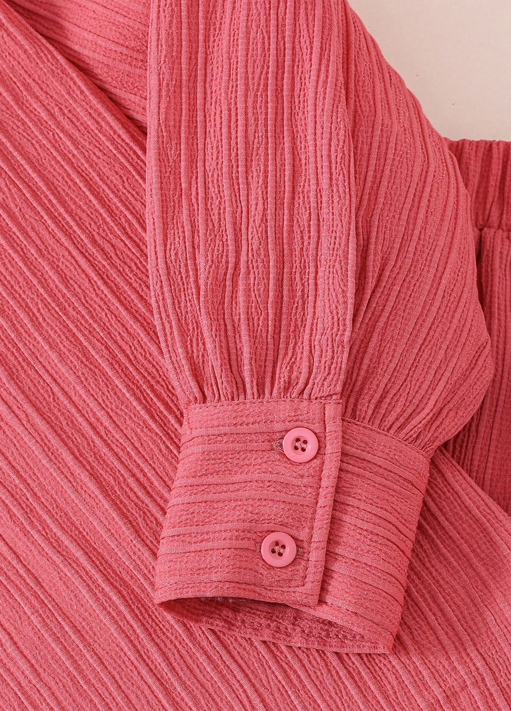 Коралловый демисезонный костюм (рубашка, топ, шорты) с рубашкой, с шортами, тройка SHEIN