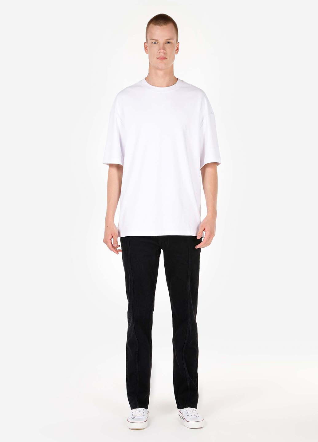 Черные демисезонные прямые джинсы Colin's