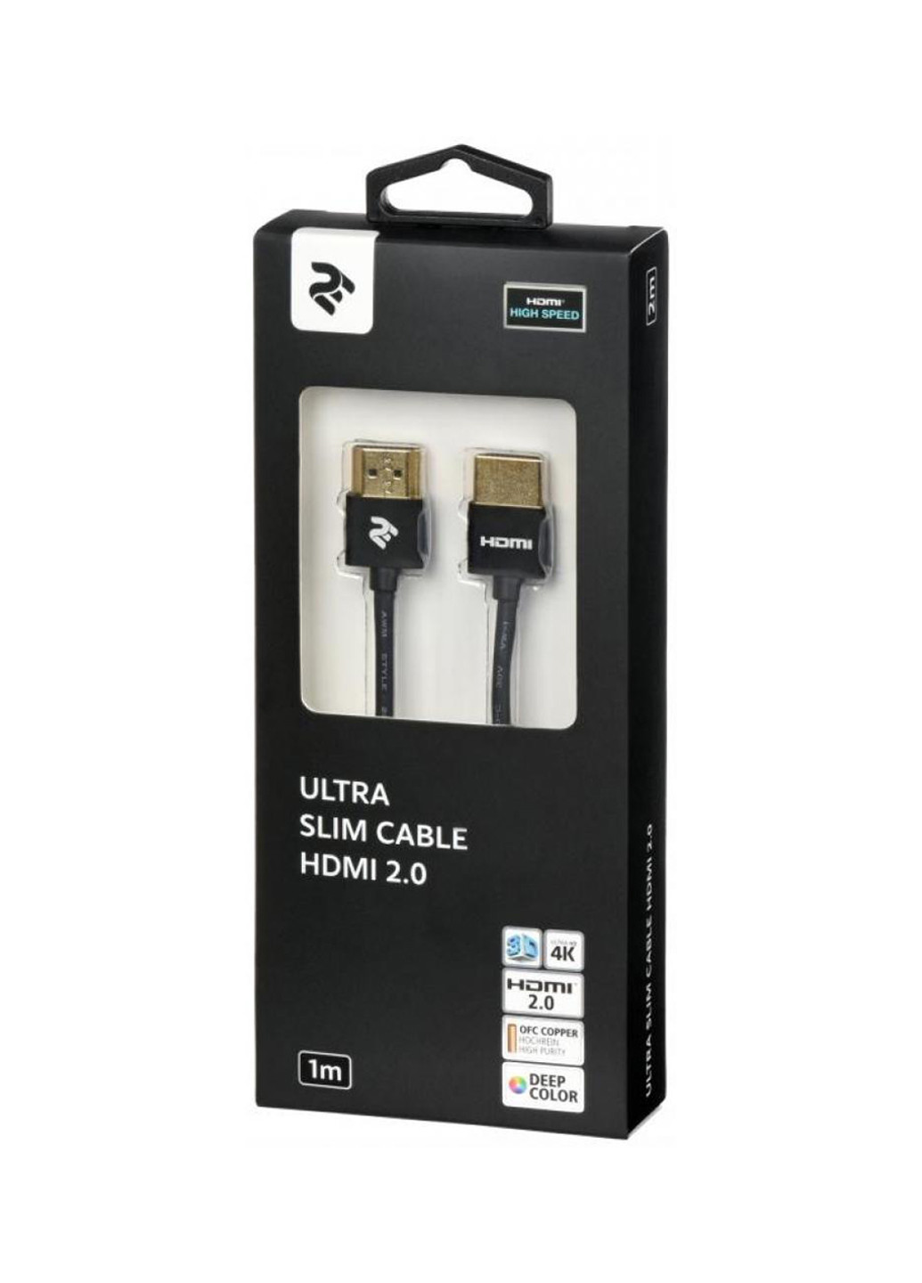 Кабель HDMI 2.0 Gen2 Ultra Slim cable, black, 1 м (-W9668BL-1M) 2E hdmi 2.0 gen2 ultra slim cable,black,1 м (2e-w9668bl-1m) (136463992)