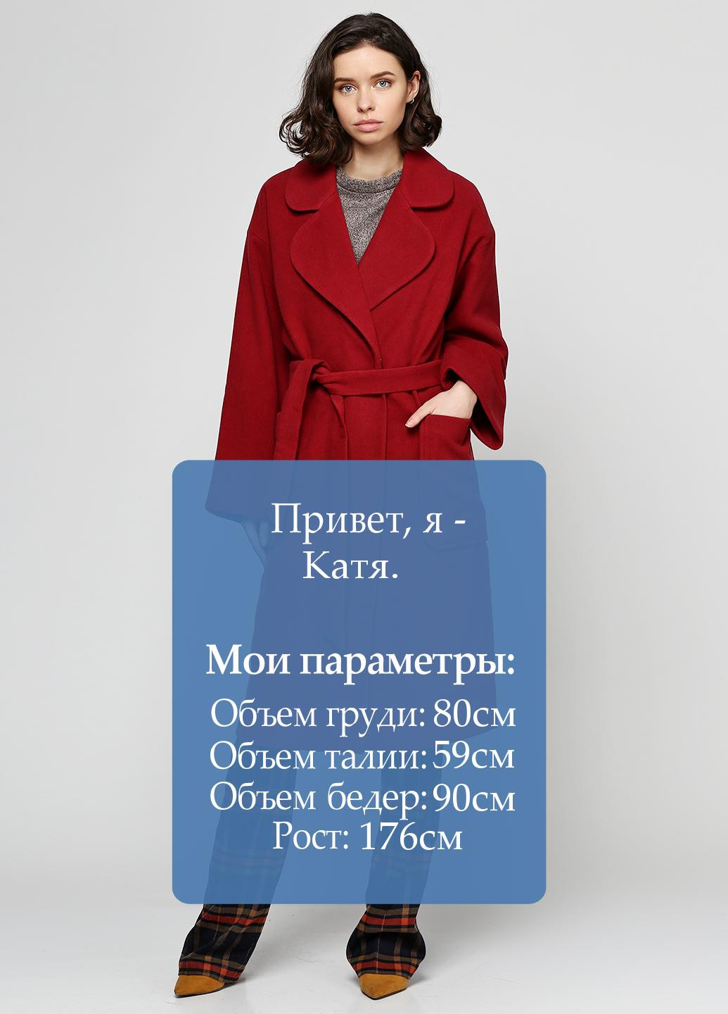 Бордовое демисезонное Пальто Anna Yakovenko