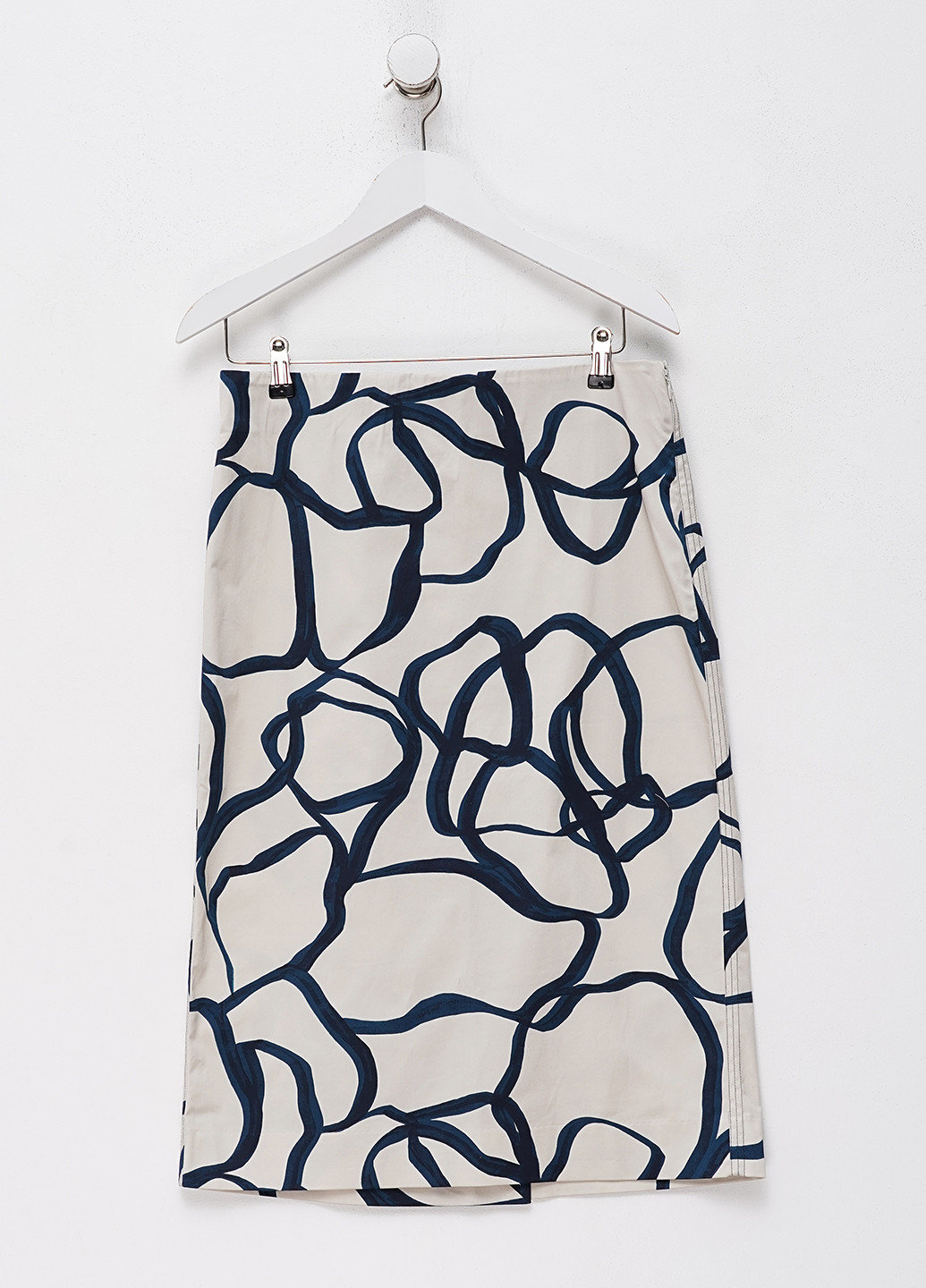 Кремовая кэжуал с абстрактным узором юбка Cos а-силуэта (трапеция)