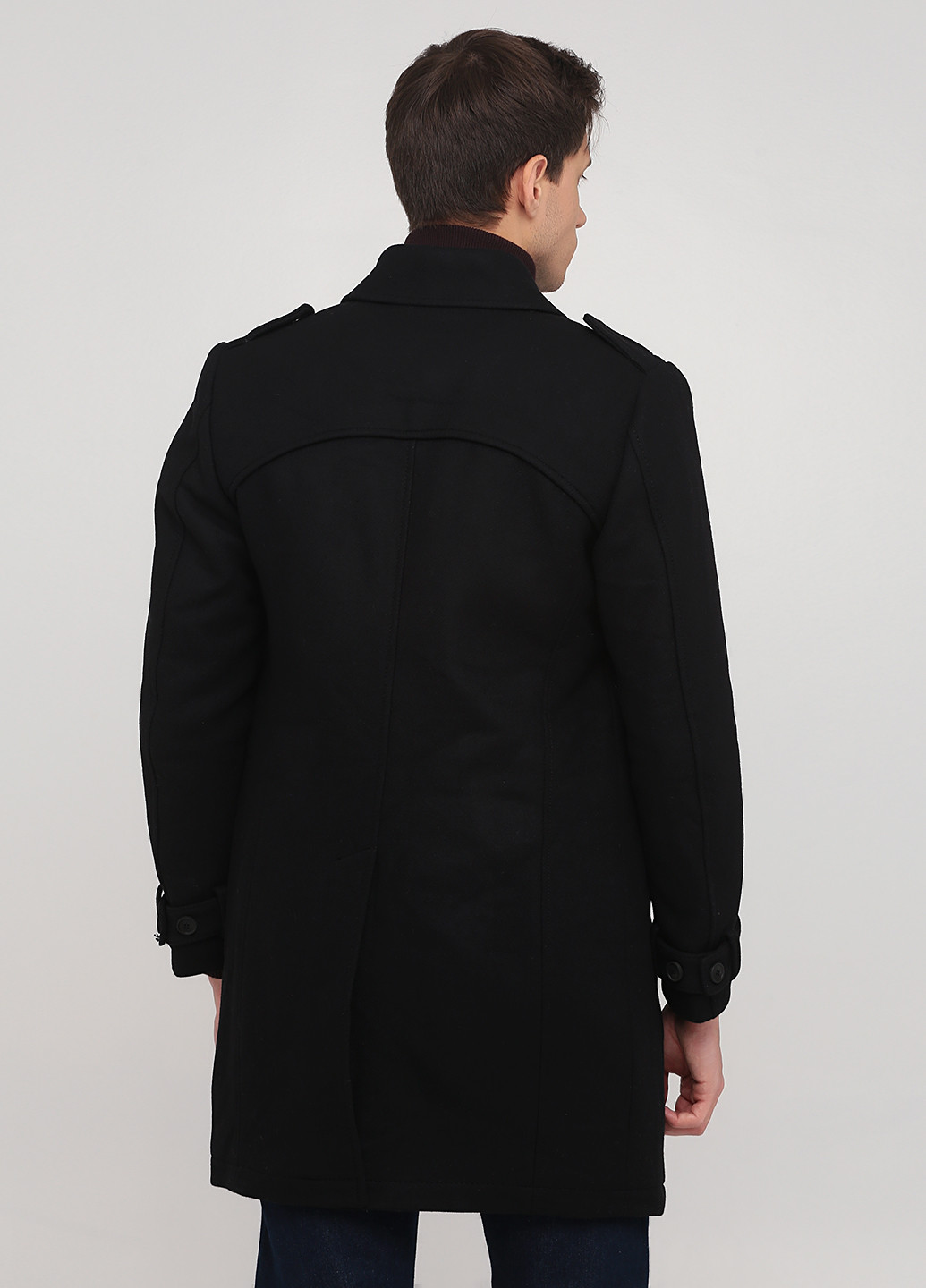 Черное демисезонное Пальто однобортное Drykorn