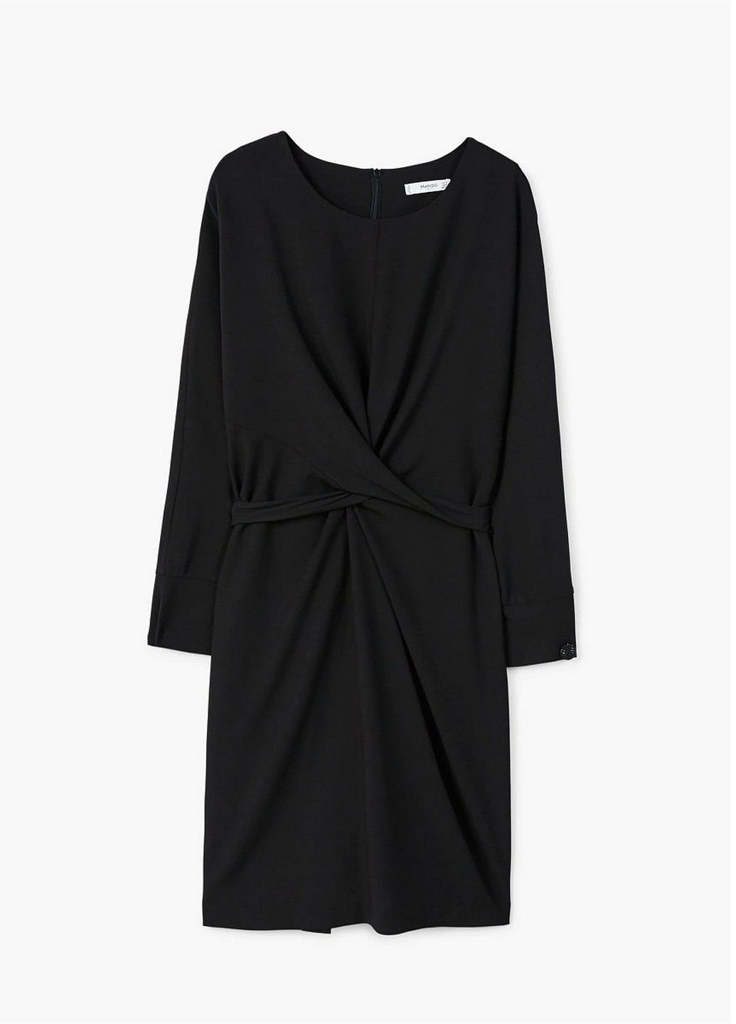 Черное коктейльное платье Mango однотонное