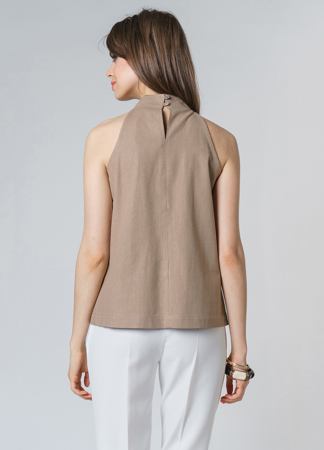 Светло-коричневая летняя блуза OKS by Oksana Demchenko
