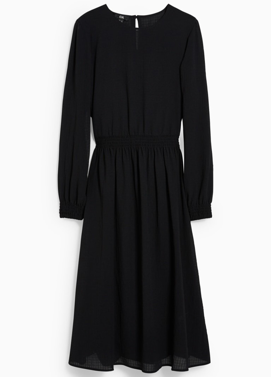 Черное кэжуал платье клеш C&A однотонное