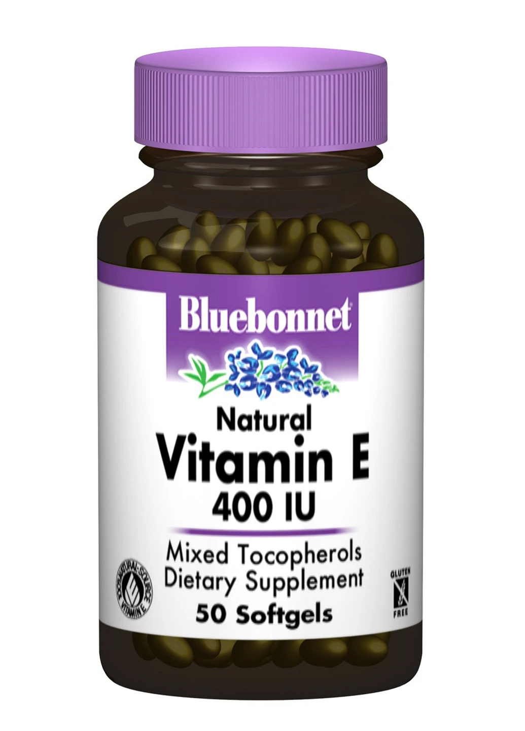 Натуральний Витамин Е 400IU,, 50 желатиновых капсул Bluebonnet Nutrition (255407714)