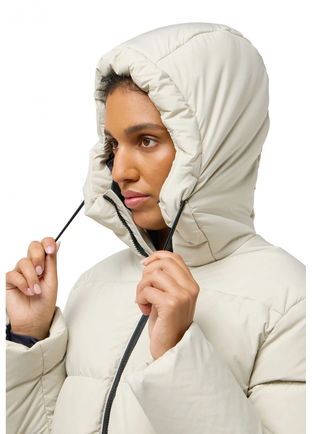 Кремовый зимний Пуховик Jack Wolfskin