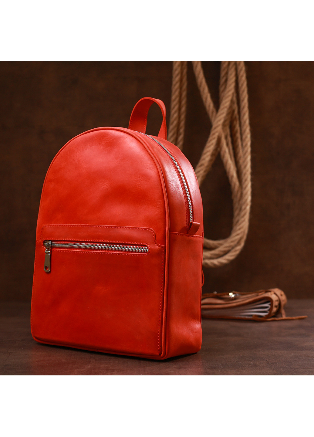 Женский кожаный рюкзак 21х28х9 см Shvigel (253490811)