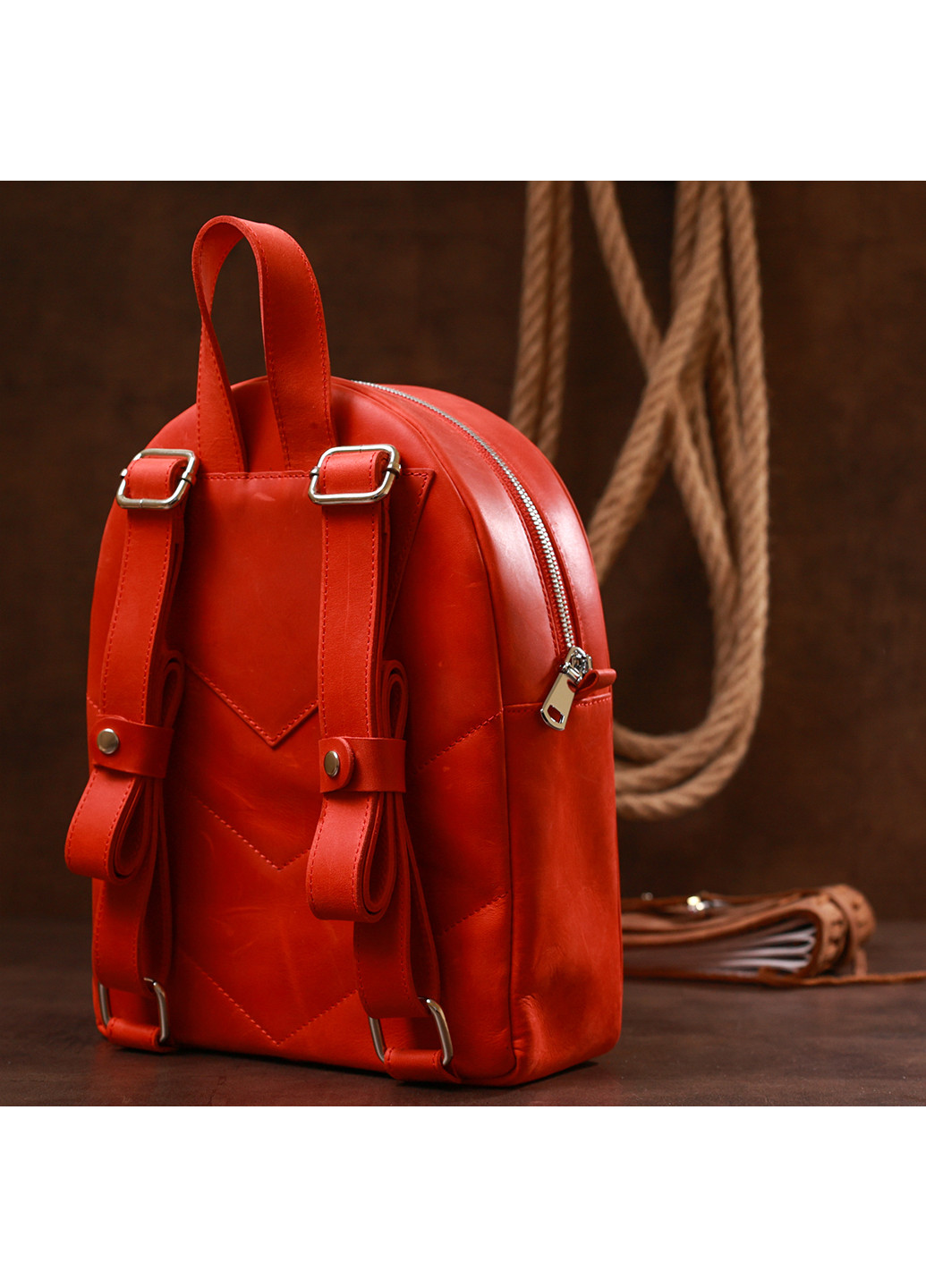 Женский кожаный рюкзак 21х28х9 см Shvigel (253490811)