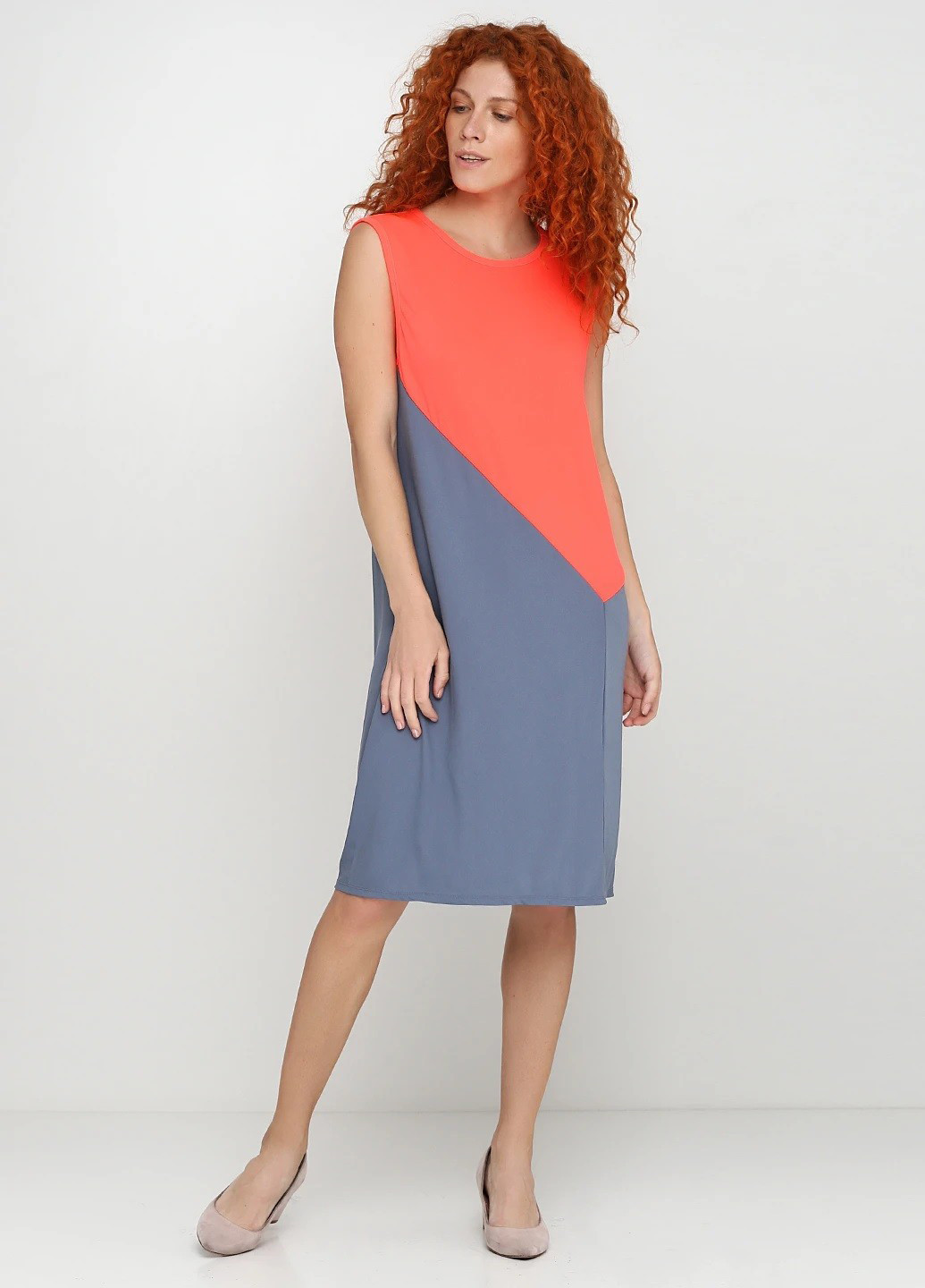 Комбінована кежуал сукня а-силует DKNY колор блок