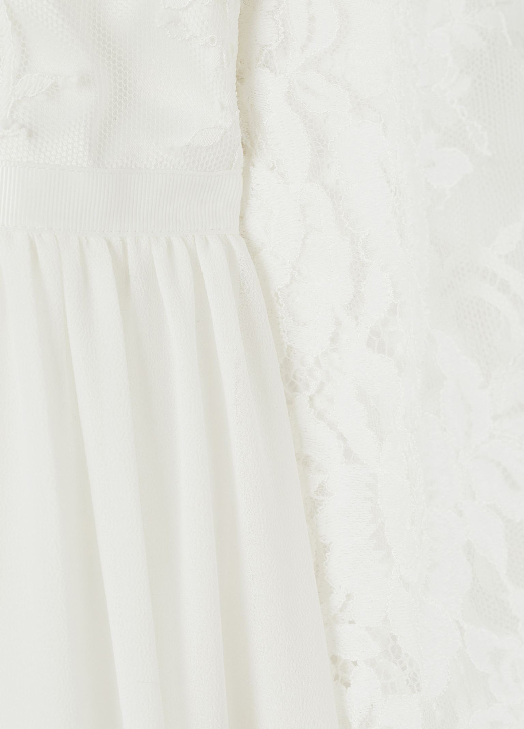 Белое вечернее платье клеш H&M однотонное